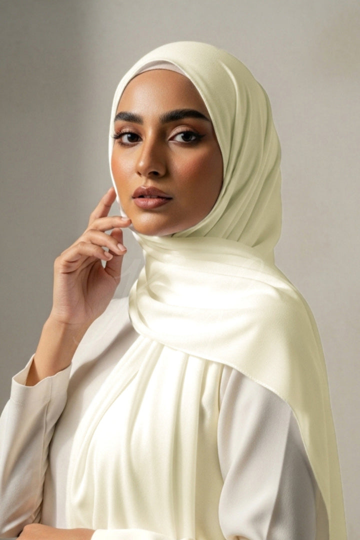 Modal Hijab - Creamy White