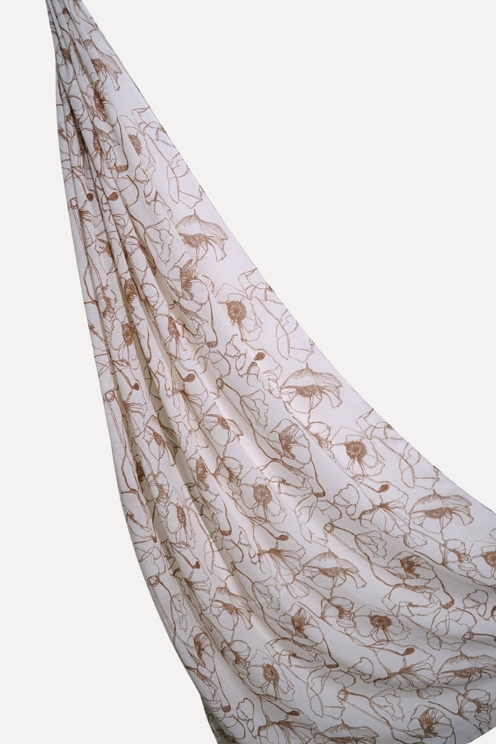 Noir Printed Lawn - Crepe