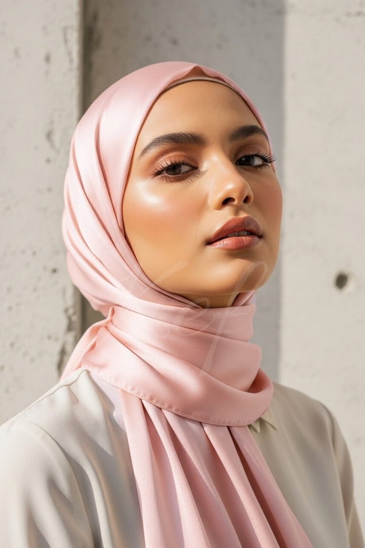 Plain Silk Hijab - Crepe
