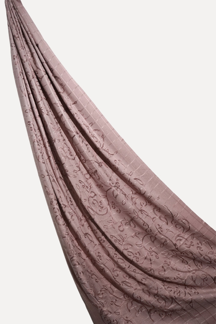 Checkered Embroidery Lawn - Crepe