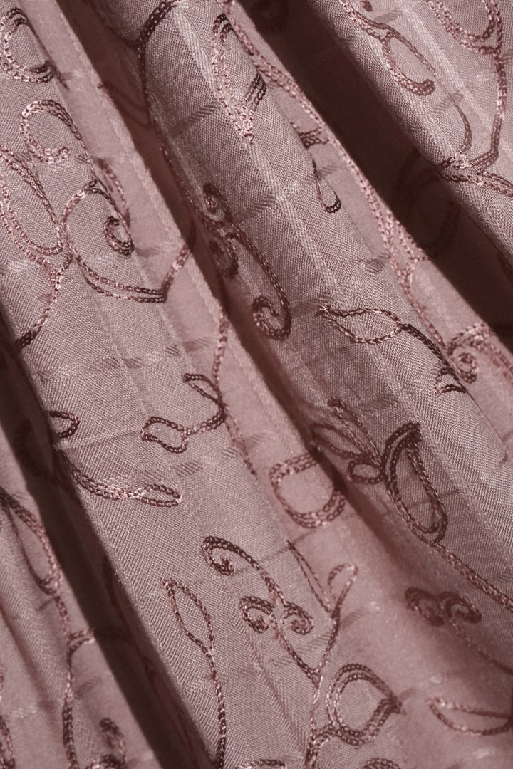 Checkered Embroidery Lawn - Crepe