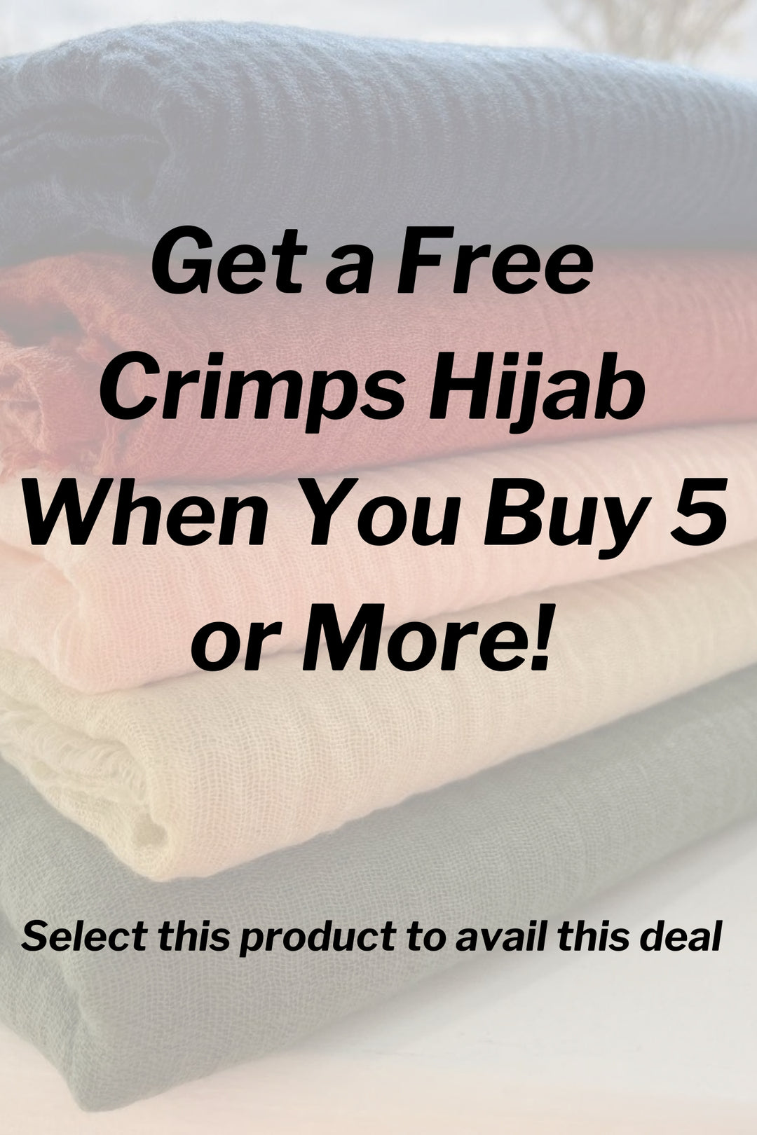 Crimps Hijabs - Buy 5 Get 1 Free