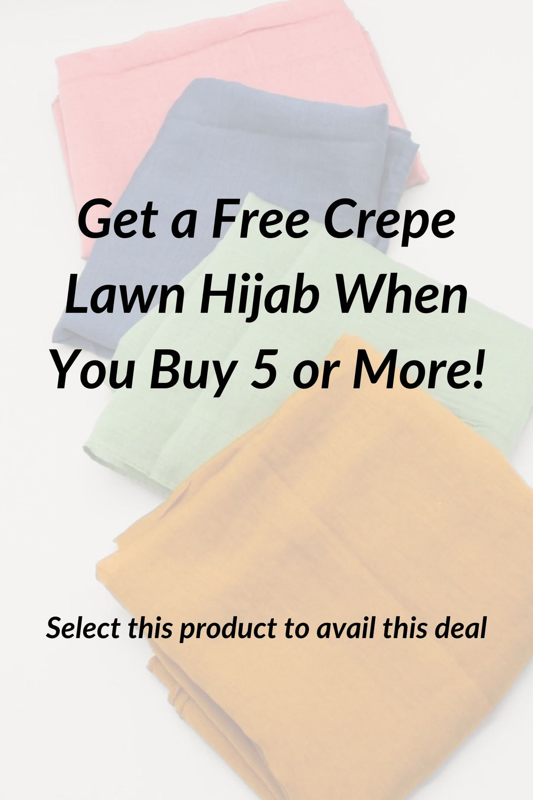 Crepe Lawn Hijab Buy 5 Get 1 Free!