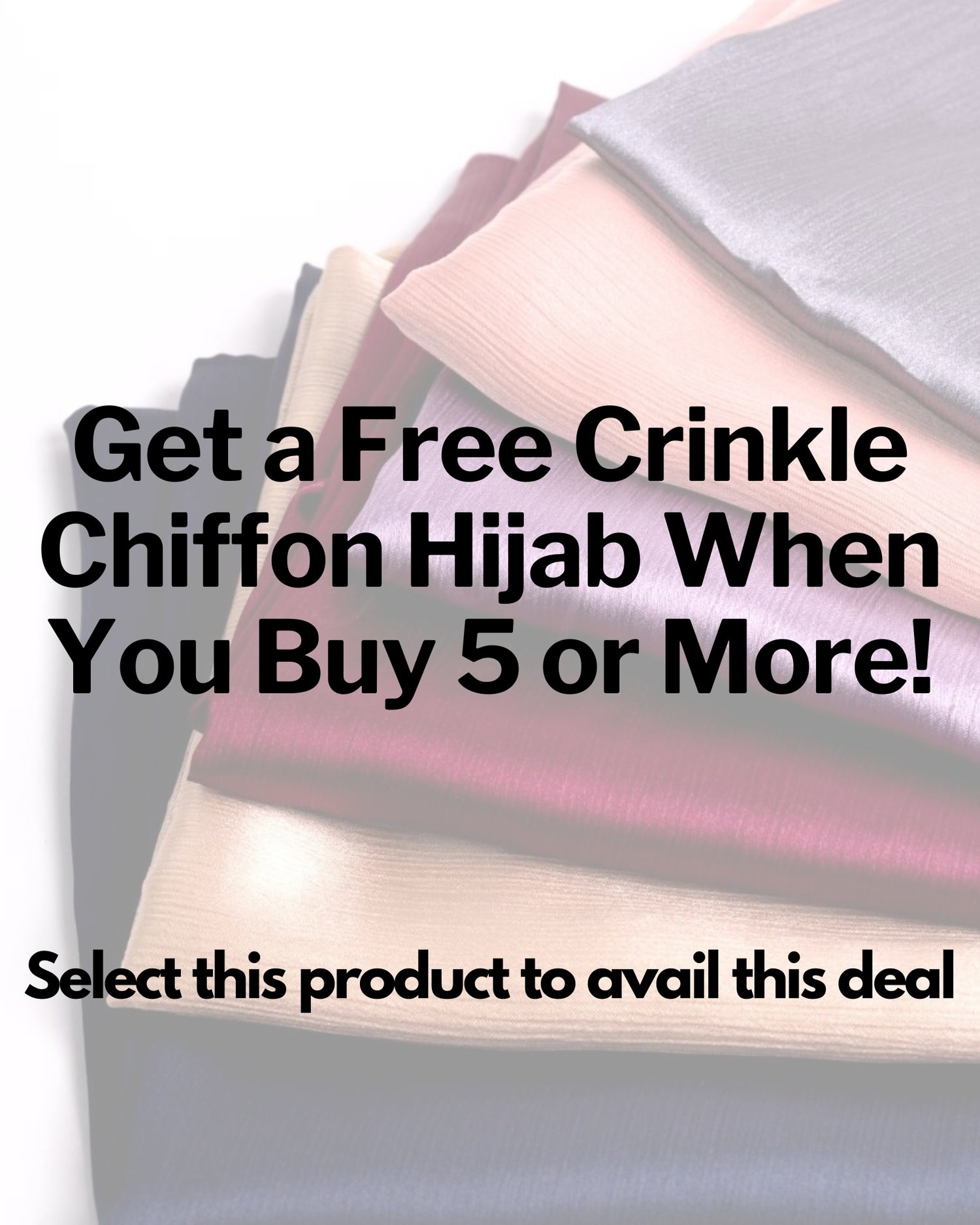 Crinkle Chiffon Hijabs - Buy 5 Get 1 Free