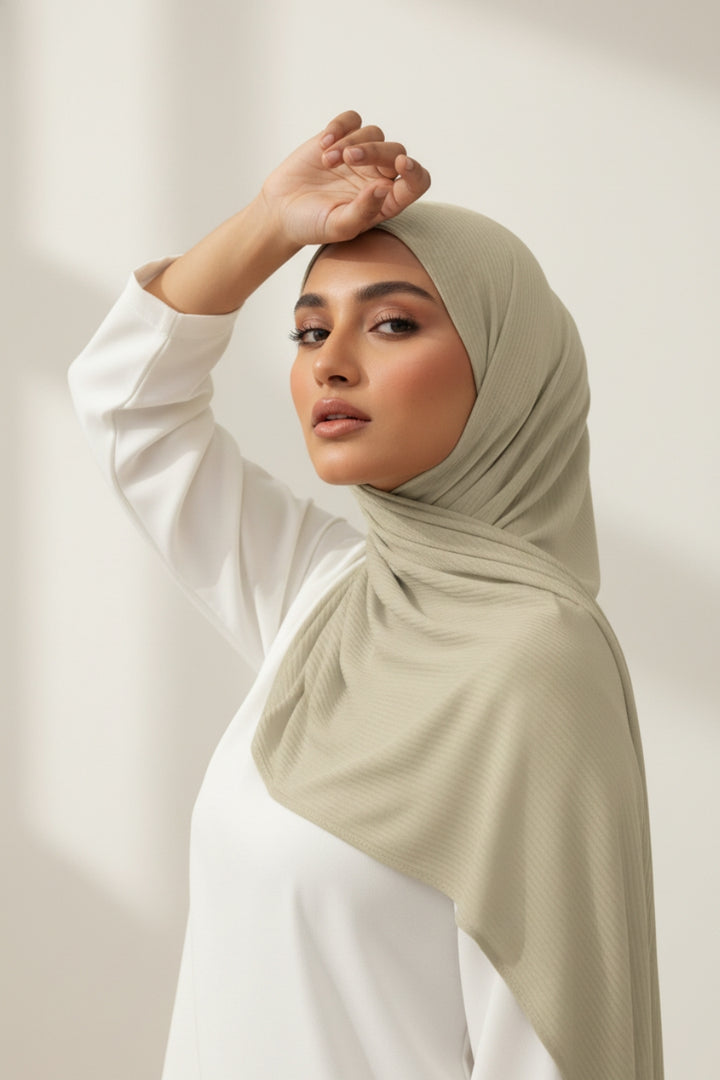 Crinkle Lawn Hijab - Ivory