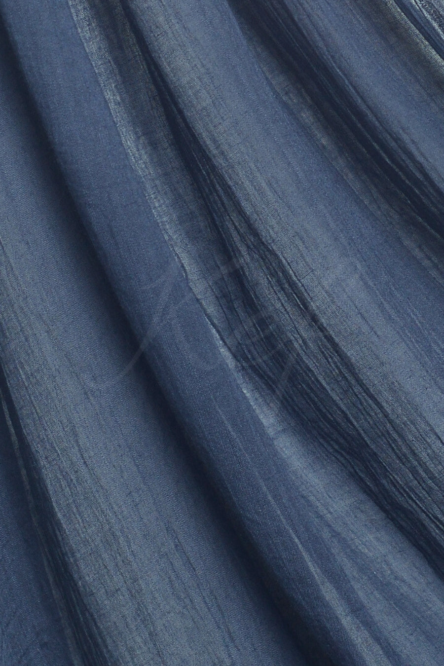 Crumpled Lawn Hijab - Dark Blue