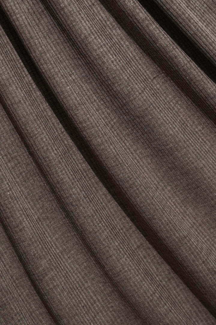 Textured Rib Jersey Hijab - Dark Brown