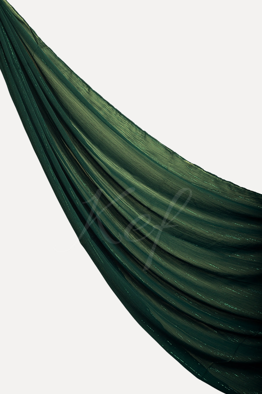 Metallic Chiffon - Dark Green