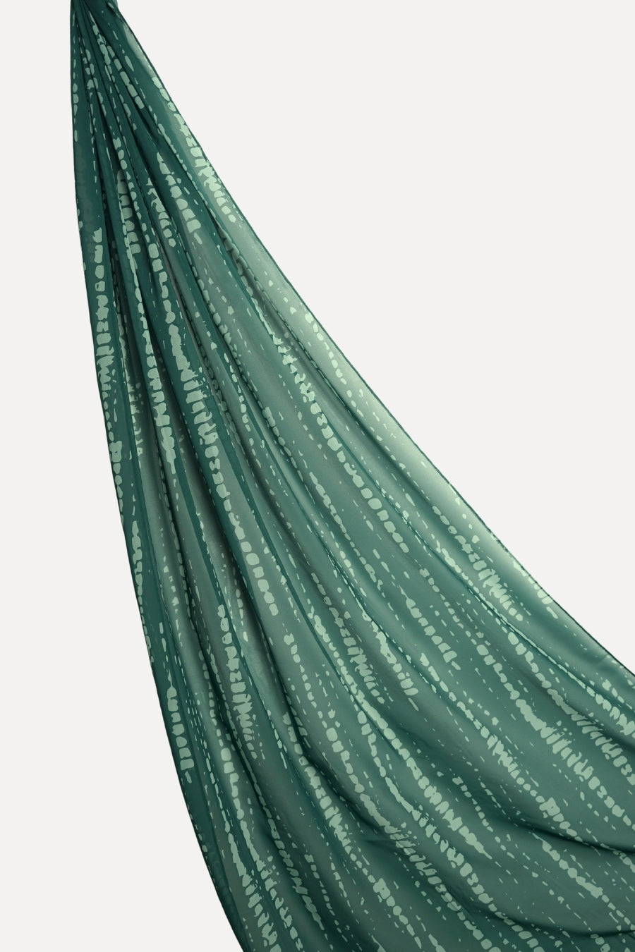 Tiedye Print Chiffon Hijab - Dark Green