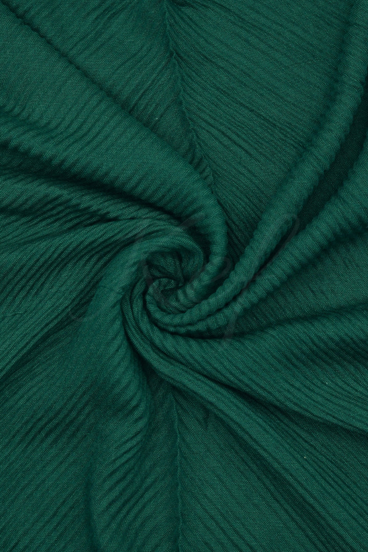 Crinkle Lawn Hijab - Dark Green