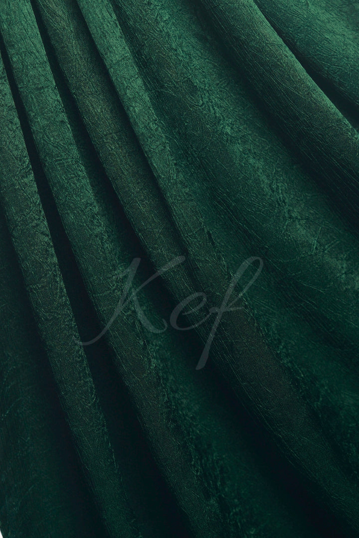 Crepe Textured Chiffon - Dark Green