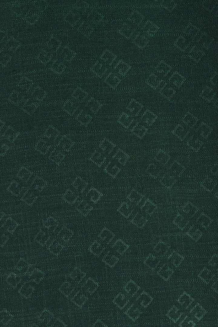 Monogram Turkish Lawn Hijab - Dark Green