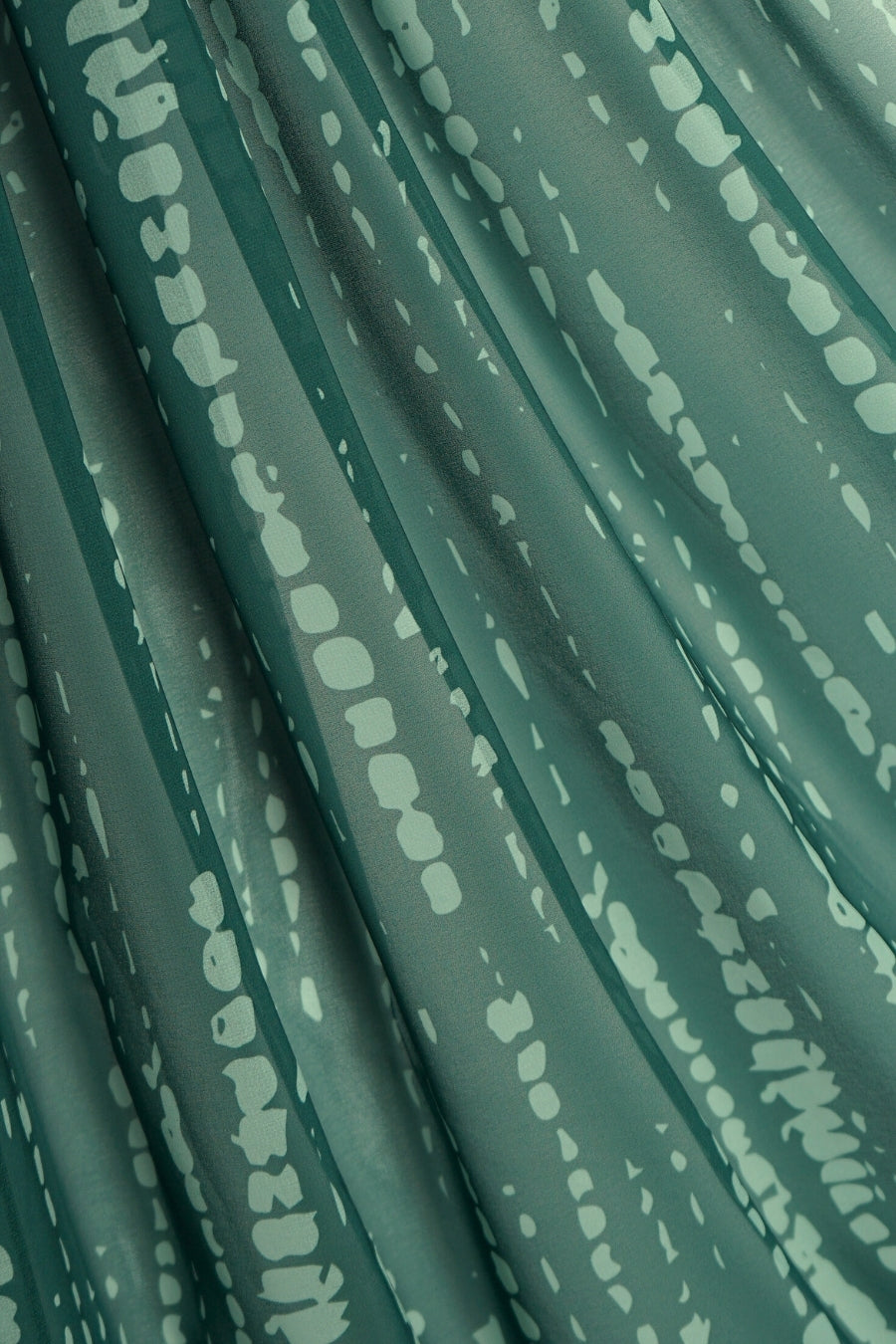 Tiedye Print Chiffon Hijab - Dark Green