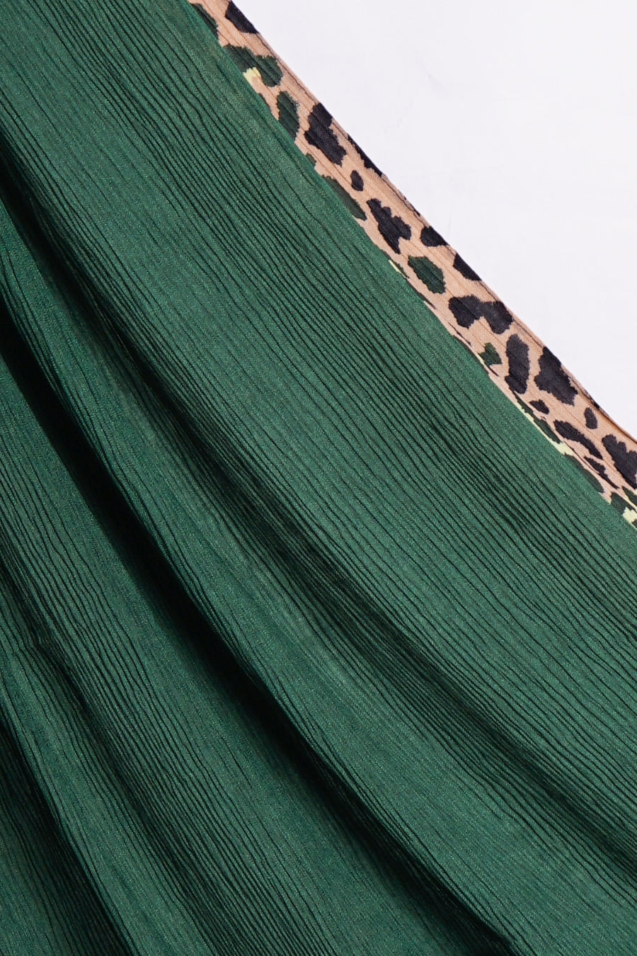 Pleated Crinkle Hijab - Dark Green
