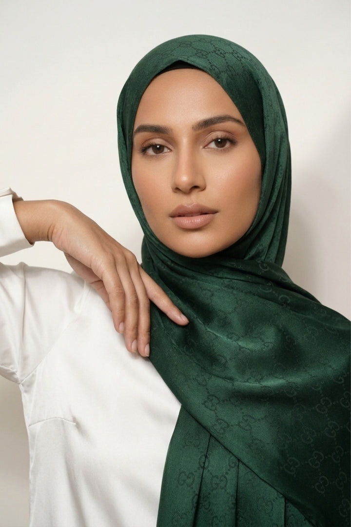 GC Cashmere Hijab -  Dark Green