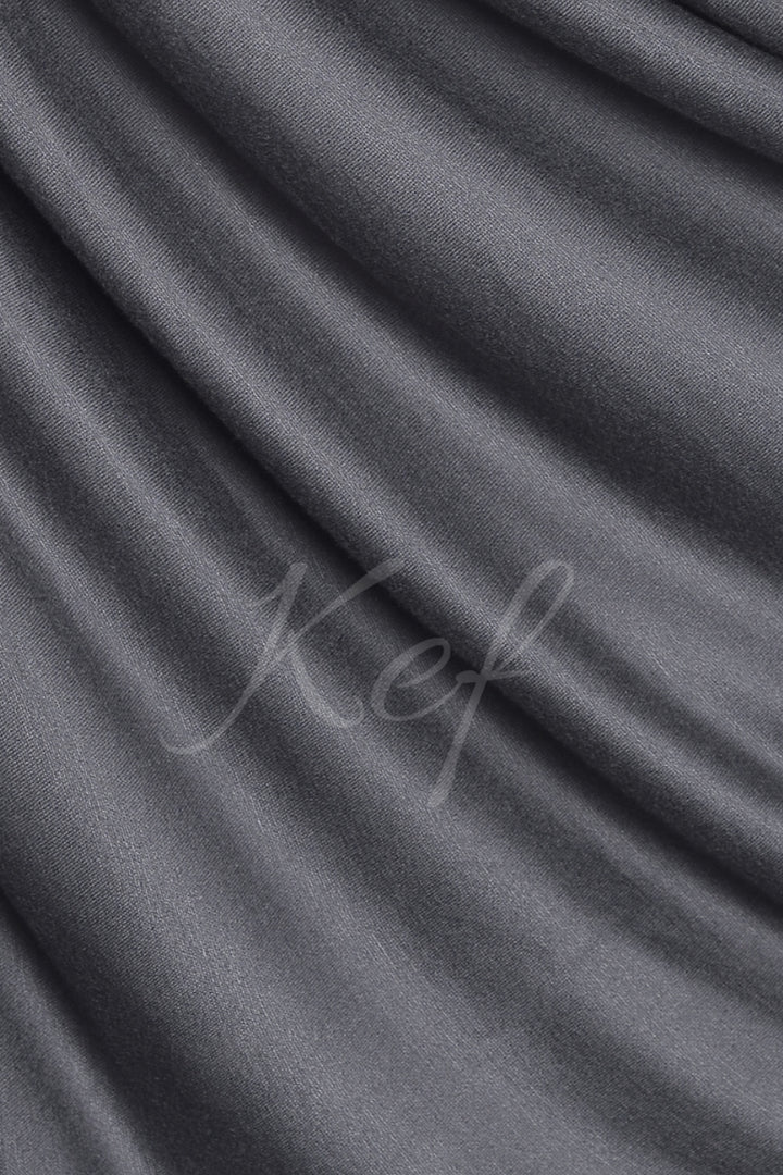 Plain Jersey Hijab - Dark Grey