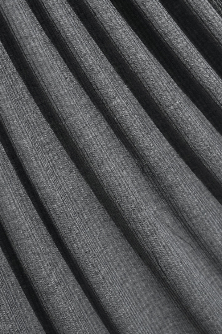 Textured Rib Jersey Hijab - Dark Grey