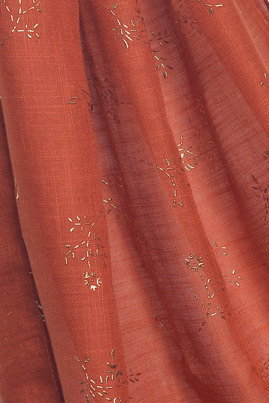 Leaf Embossed Turkish Lawn - Dark Orange