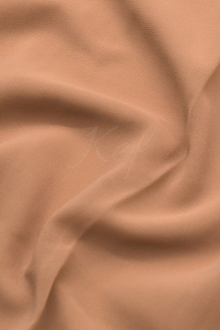 Georgette Hijab - Dark Peach