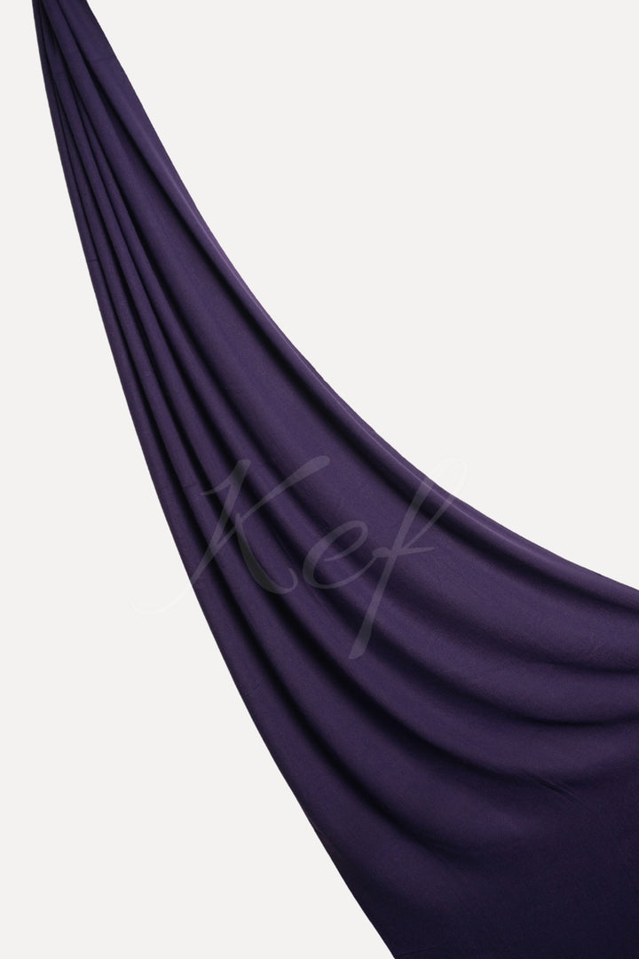 Plain Cashmere Hijab - Dark Purple