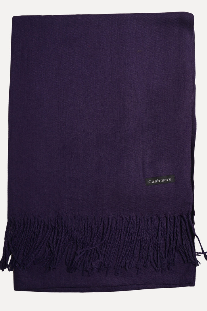Plain Cashmere Hijab - Dark Purple