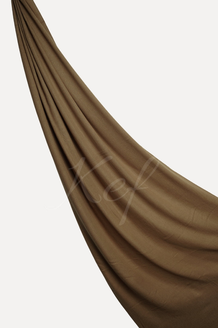 Plain Cashmere Hijab - Dark Taupe