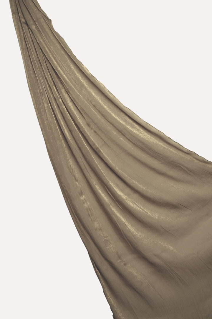 Luxe Chiffon Hijab - Dark Taupe