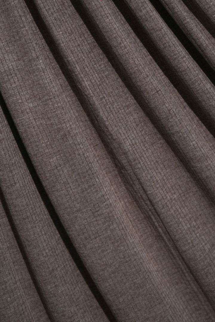 Ribbed Jersey Hijab - Dark Taupe