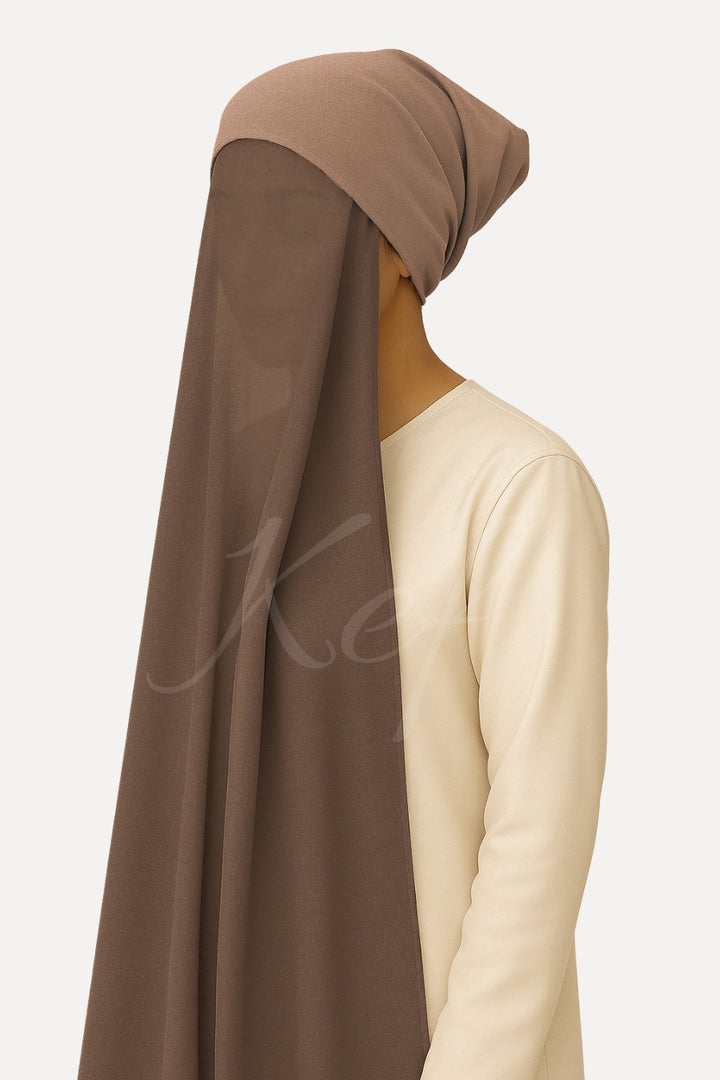 Instant Georgette with Cap - Dark Taupe