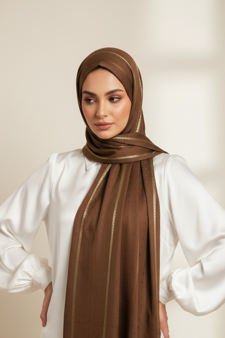 Golden Petal Lawn - Deep Taupe