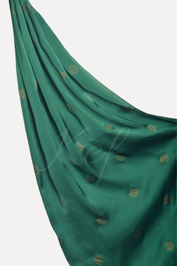 Block Print Silk - Dark Green