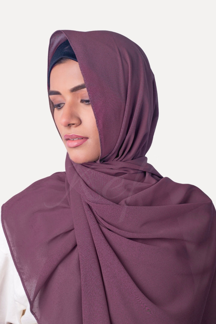 Georgette Hijab - Deep Wood