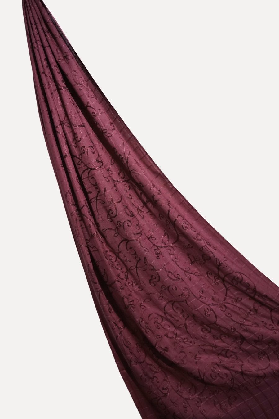 Checkered Embroidery Lawn - Deepwood