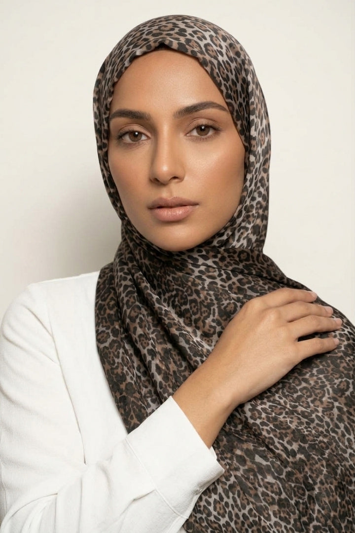 Safari Printed Lawn Hijab - Desert Marble