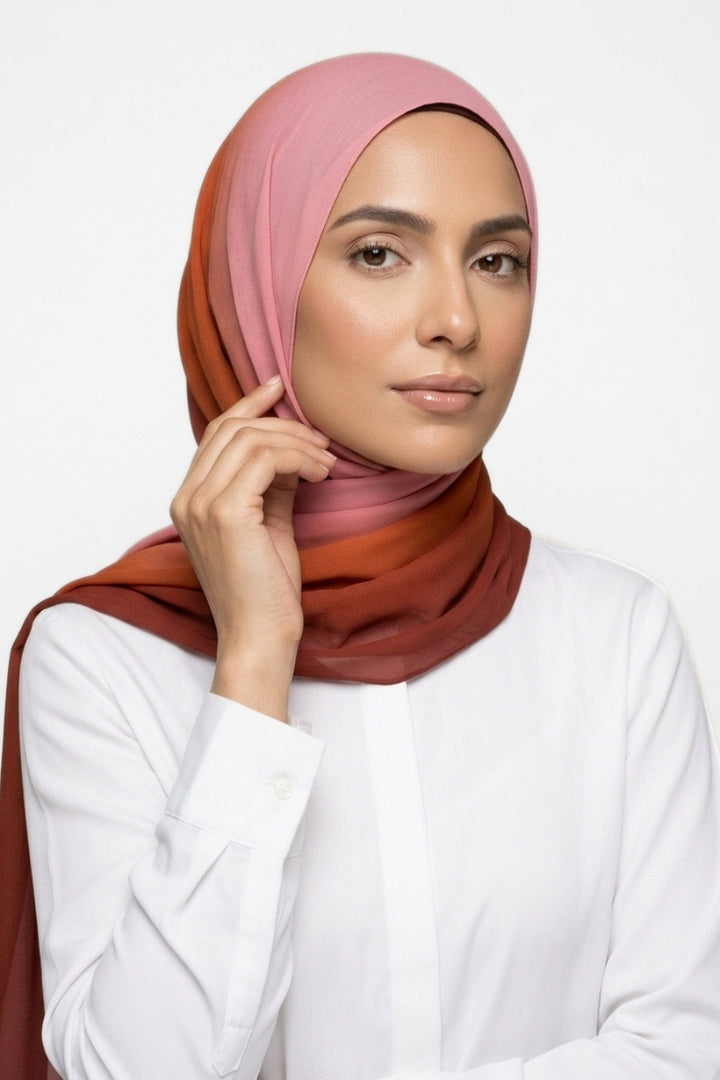 Ombre Georgette - Desert Rose