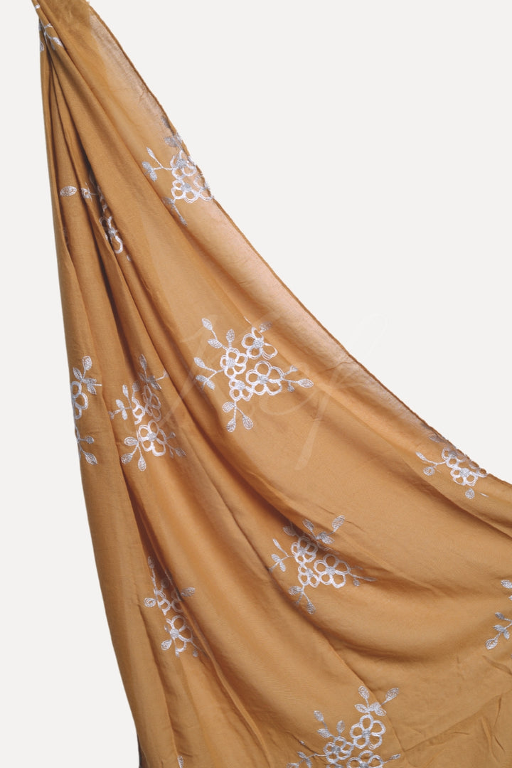 Alyssum Embroidery Lawn Hijab - Dijon