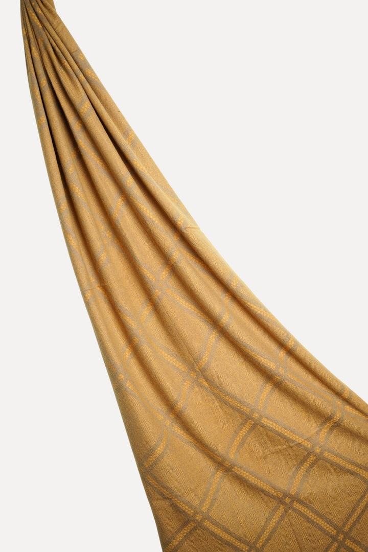Grid Patterned Cashmere - Dijon