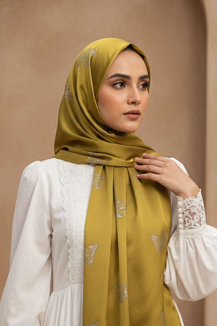 Block Print Silk - Dijon