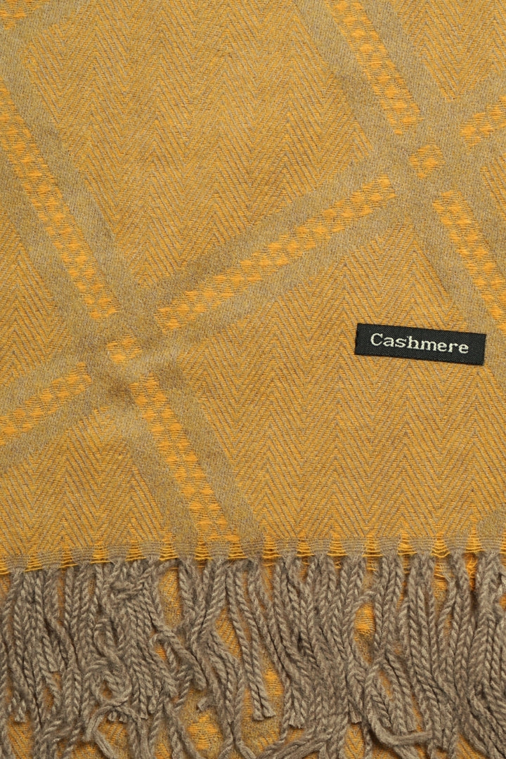 Grid Patterned Cashmere - Dijon