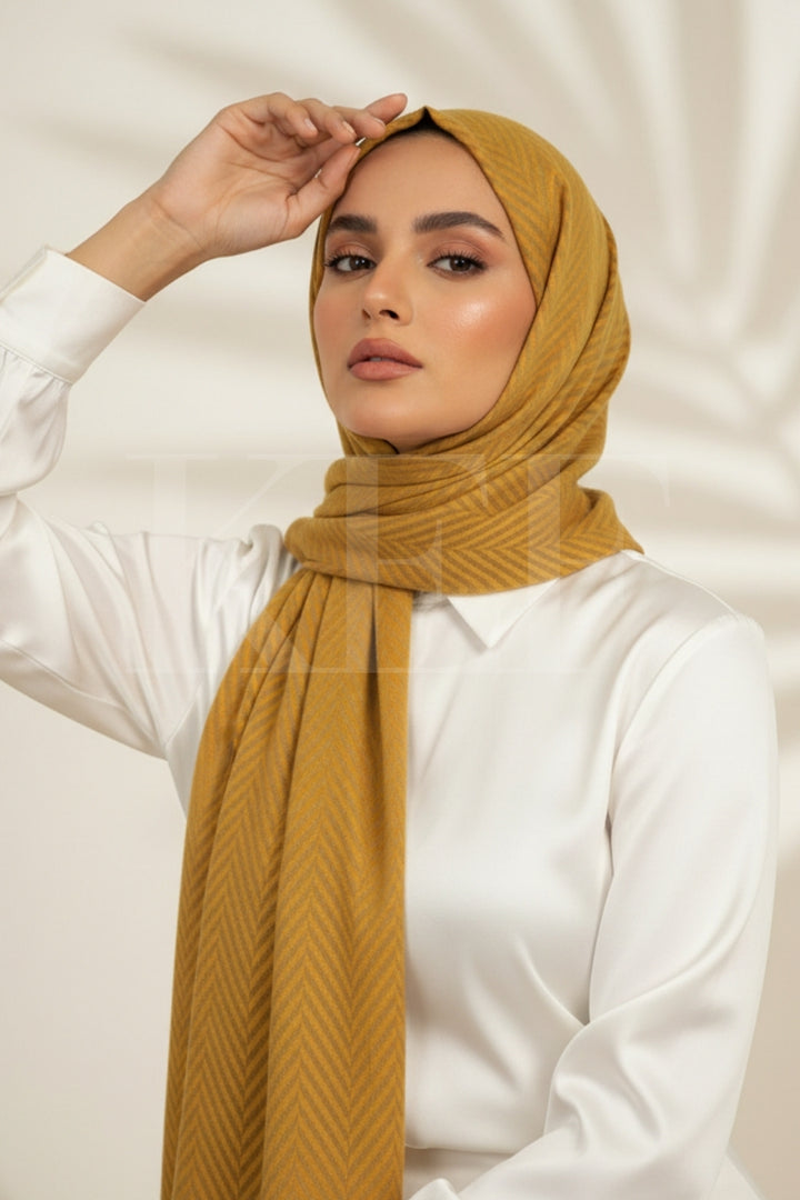 Patterned Cashmere - Dijon