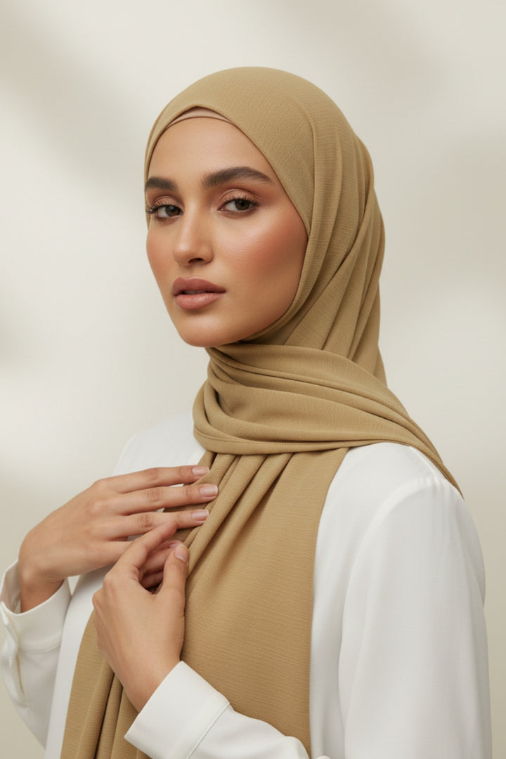 Textured Chiffon - Skinny Dip