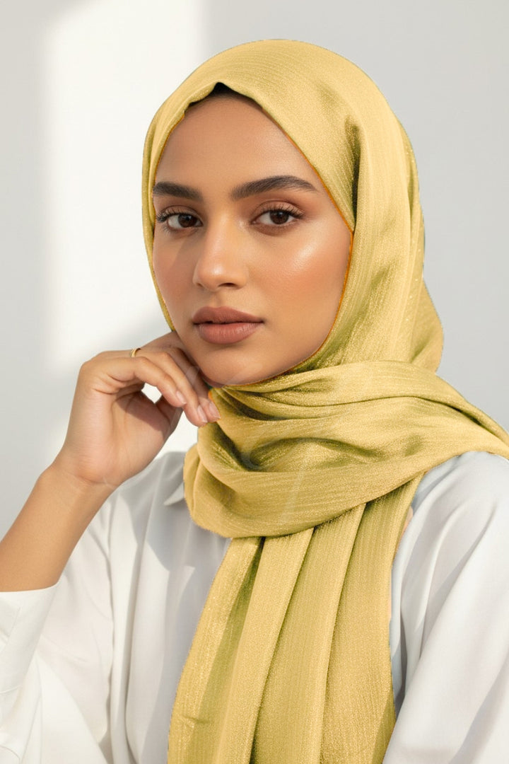 Crinkle Chiffon Hijab - Dijon  (Shimmer)
