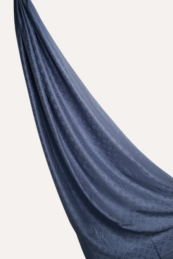 LV Cashmere Hijab -  Dull Blue