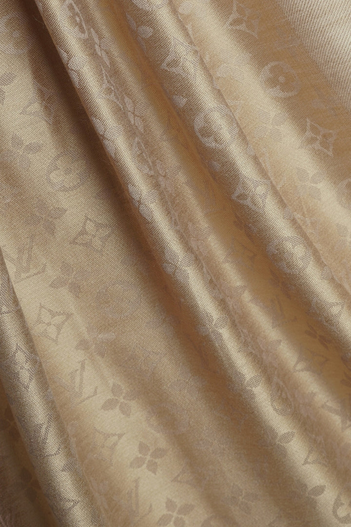 LV Cashmere Hijab -  Dull Gold
