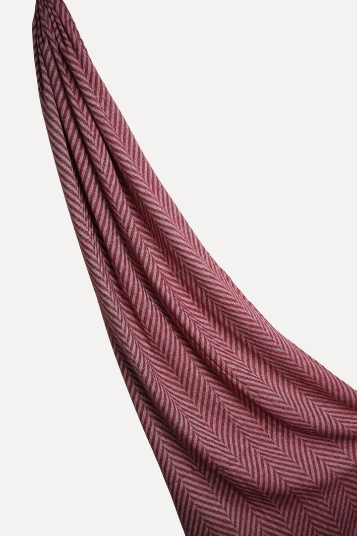 Classic Patterned Cashmere - Dusty Rose