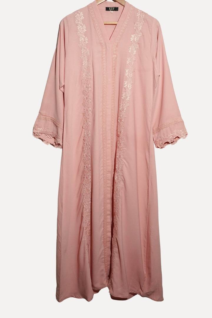 Mauve Laced Abaya
