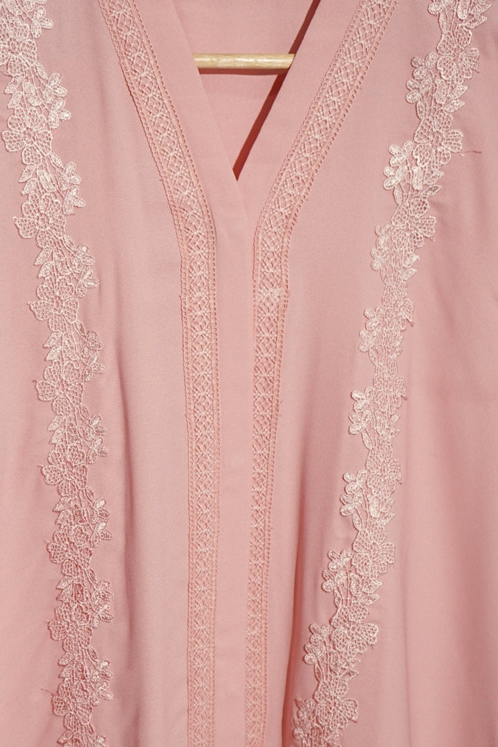 Mauve Laced Abaya