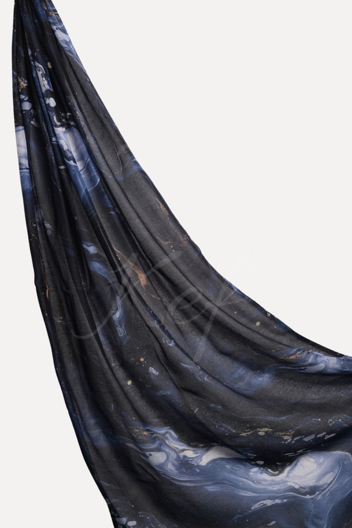 Printed Modal Hijab - Ebony
