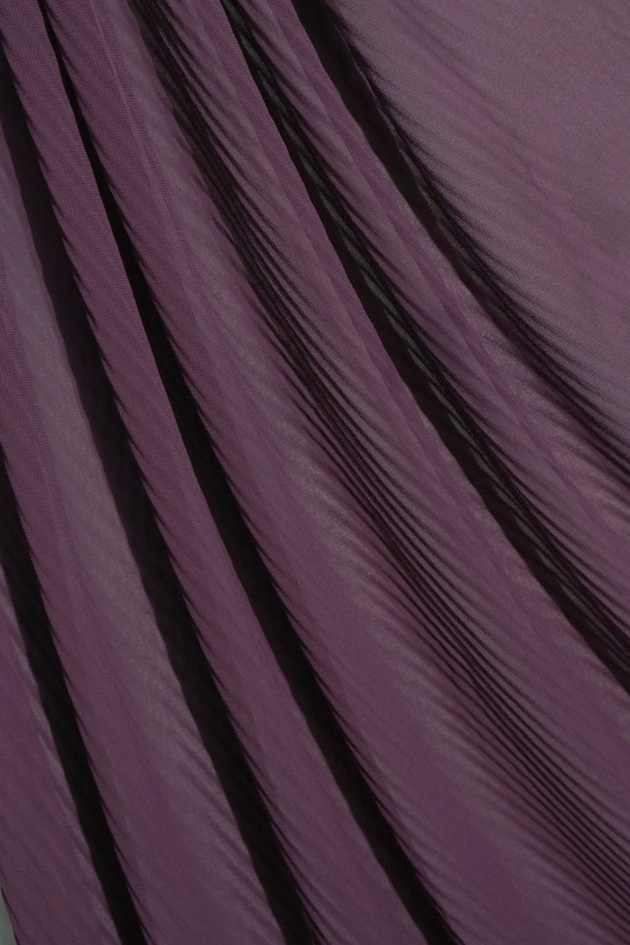 Crinkle Georgette Hijab - Eggplant