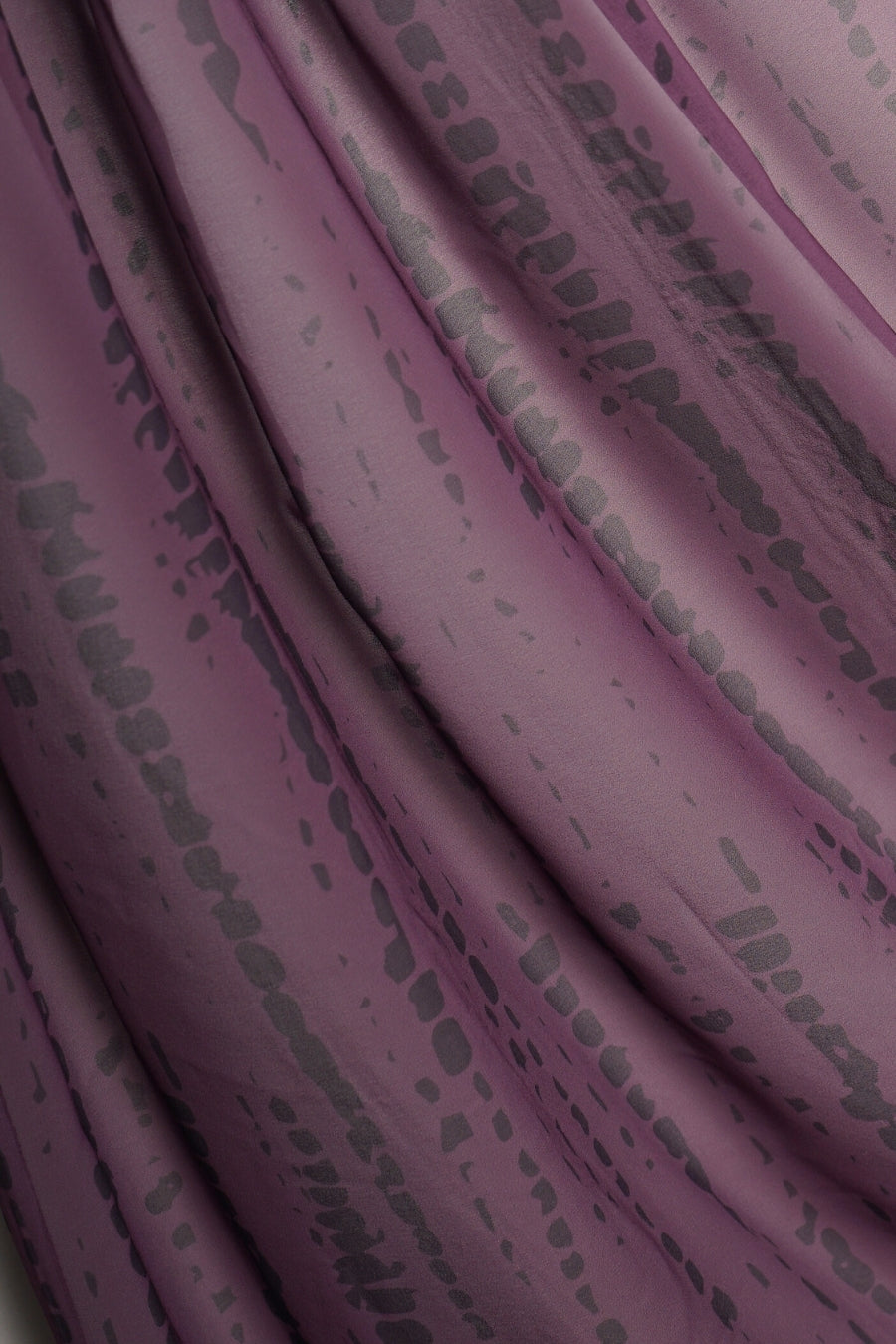 Tiedye Print Chiffon Hijab - Eggplant